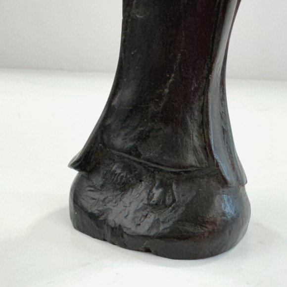 Ebony Madonna Virgin Ebony Wood Statue Art Carved Figure Sculpture Tribal 11" - Picture 9 of 14